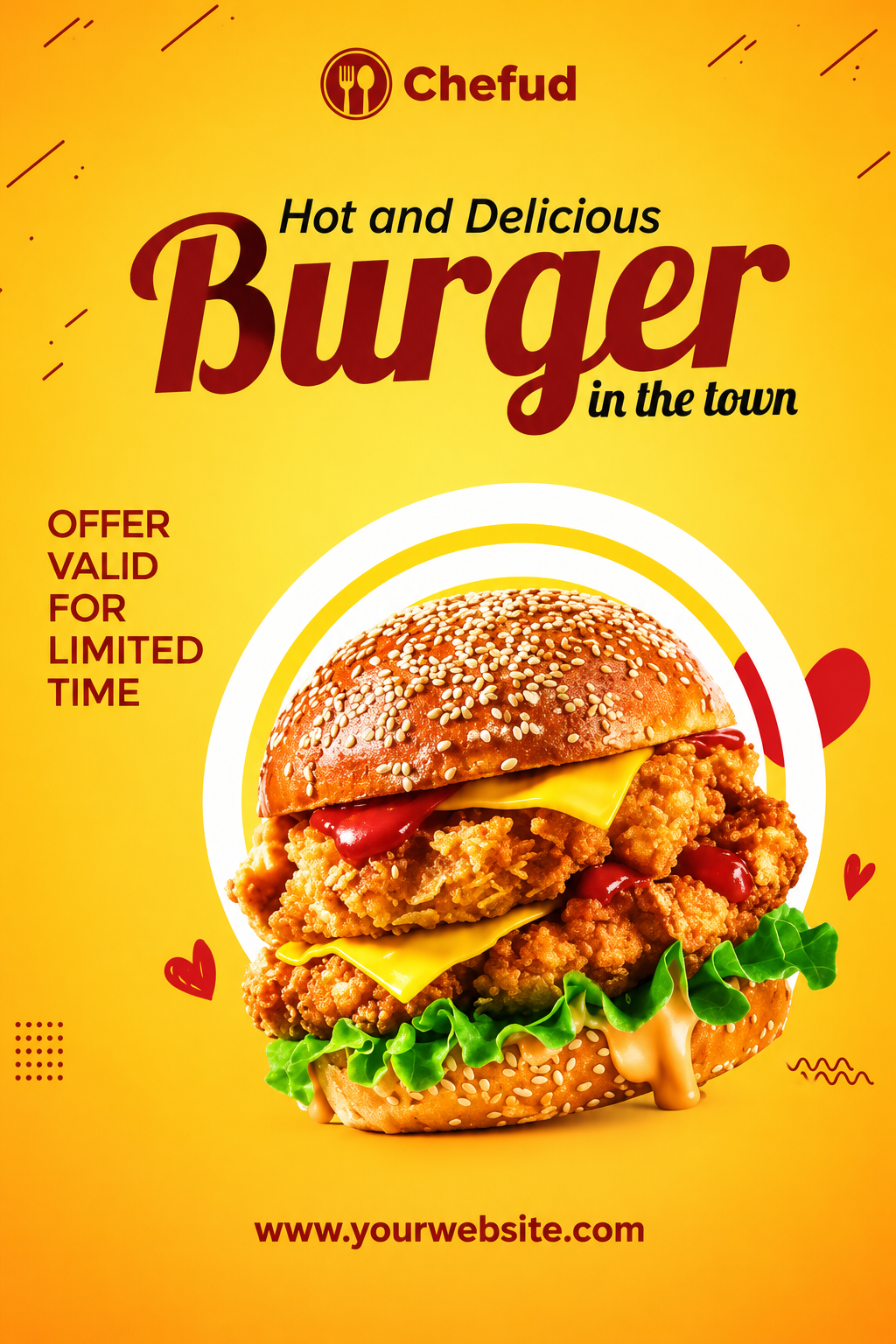 Chefud Burger Ad